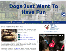 Tablet Screenshot of dogsjustwanttohavefun.com